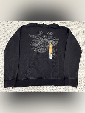Thereabouts "California Motorcycles" faded black graphic hoodie size L.